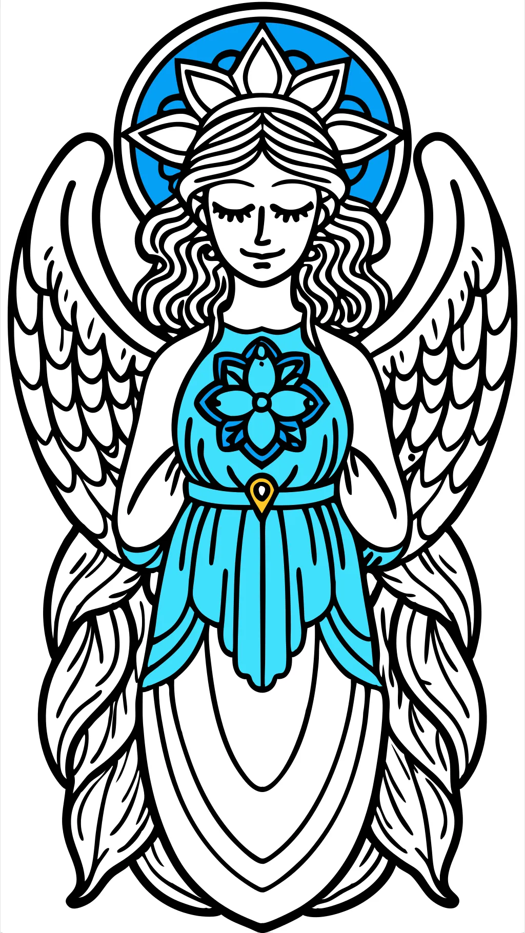 blue angel coloring page